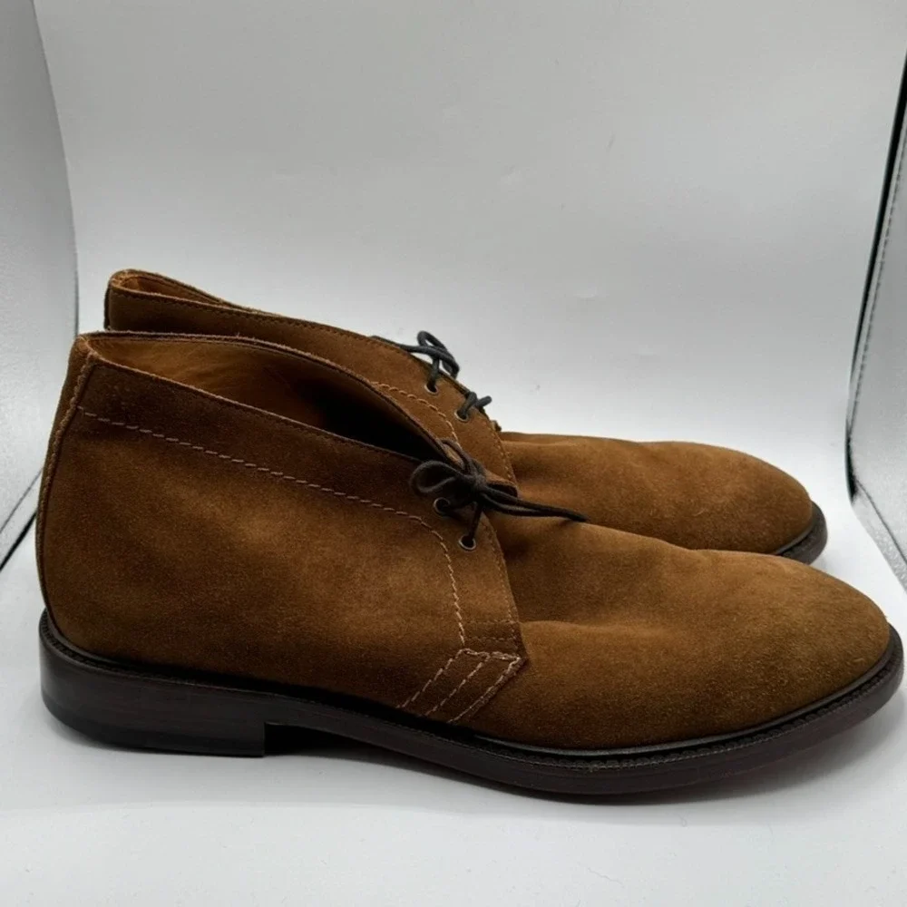 Antonio Maurizi Chukka Boots Mens It 43 US 9 Cognac Brown Suede Suitsupply Italy